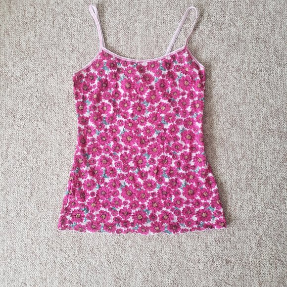Pink sheer floral lace tanktop - Picture 6 of 8